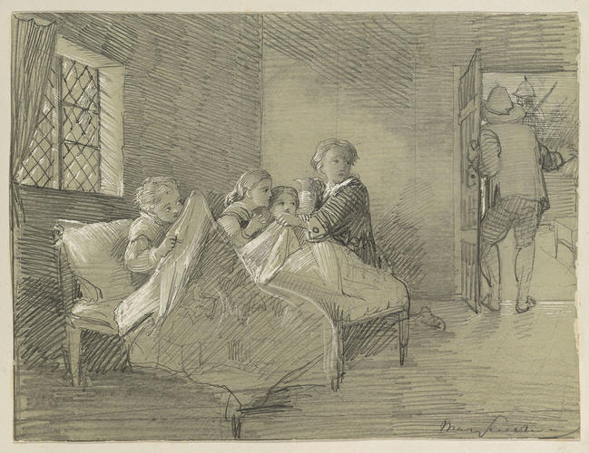Children in a cottage