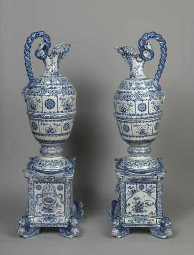 Master: Pair of ewers and stands