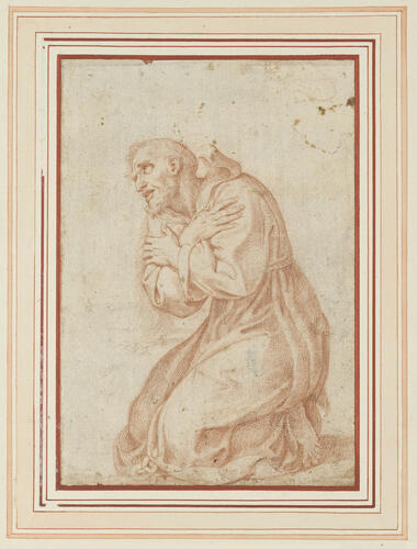 St Francis, kneeling