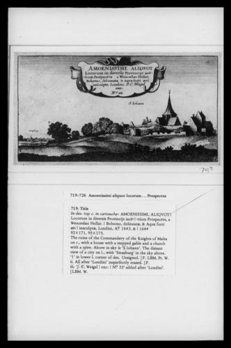 Title page to Amoenissimi Aliquot Locorum etc Title page to Amoenissimi Aliquot Locorum etc