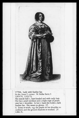 ORNATUS MULIEBRIS: Lady with feather fan ORNATUS MULIEBRIS: Lady with feather fan