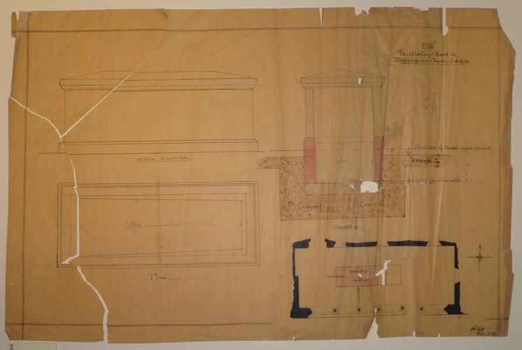St Mildred's church, Whippingham: plans of Prince Henry of Battenberg's sarcophagus St Mildred's church, Whippingham: plans of Prince Henry of Battenberg's sarcophagus