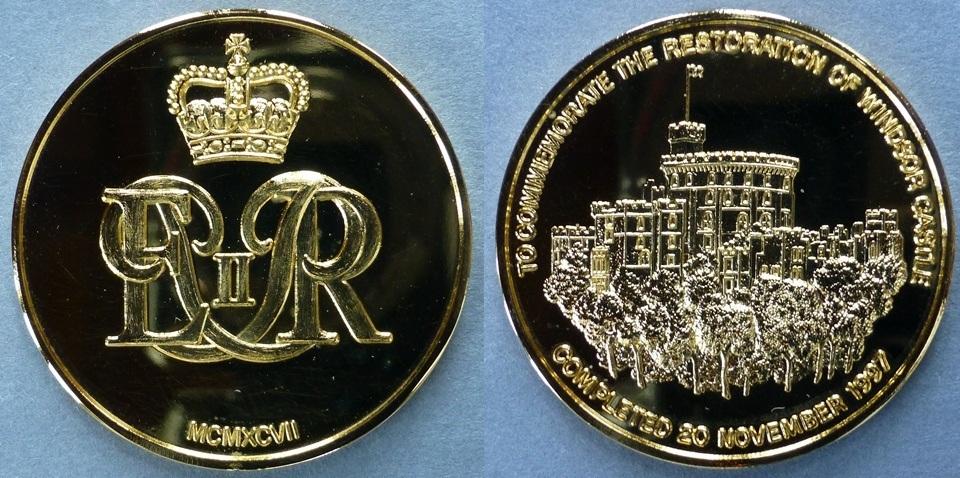 Medal commemorating the Restoration of Windsor Castle
