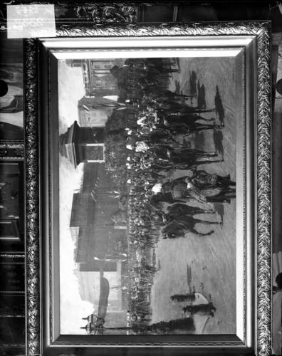 Glass plate negative of a painting Glass plate negative of a painting