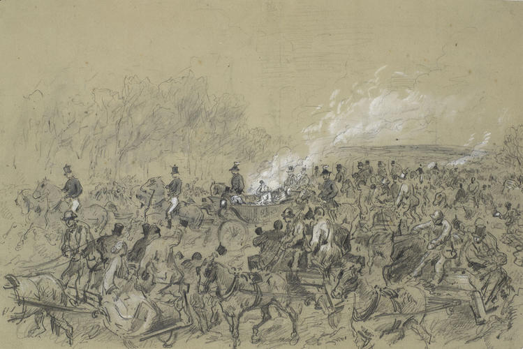 Visit of the Prince & Princess of Wales to Ireland, April 1868: The drive from Sallins to Punchestown, April 16