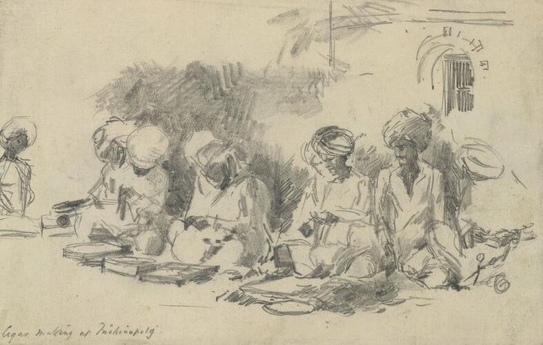 The Prince of Wales Visit to India 1876: Cigar-makers at Trichinopoly (now Tiruchirappalli)