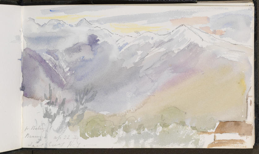 Master: Queen Victoria's Sketch Book 1879-1881
Item: F[ro]m [the] Balc[on]y Baveno
