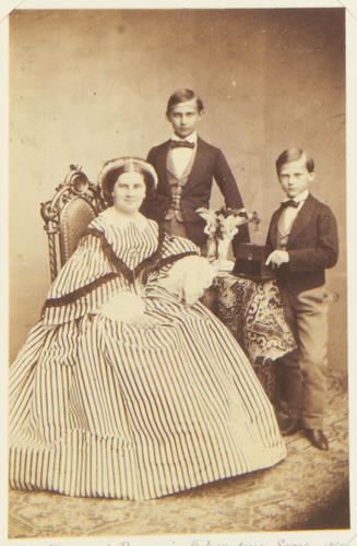 Marie, Queen of Bavaria, with her two sons, Ludwig and Otto Marie, Queen of Bavaria, with her two sons, Ludwig and Otto