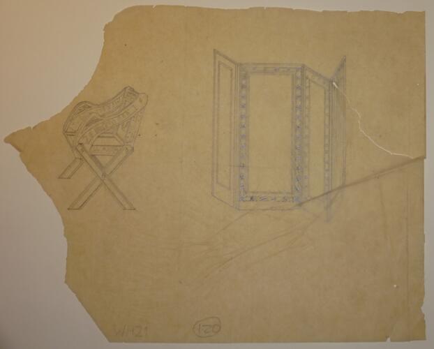 St Mildred's church, Whippingham: design for the Queen's chair St Mildred's church, Whippingham: design for the Queen's chair