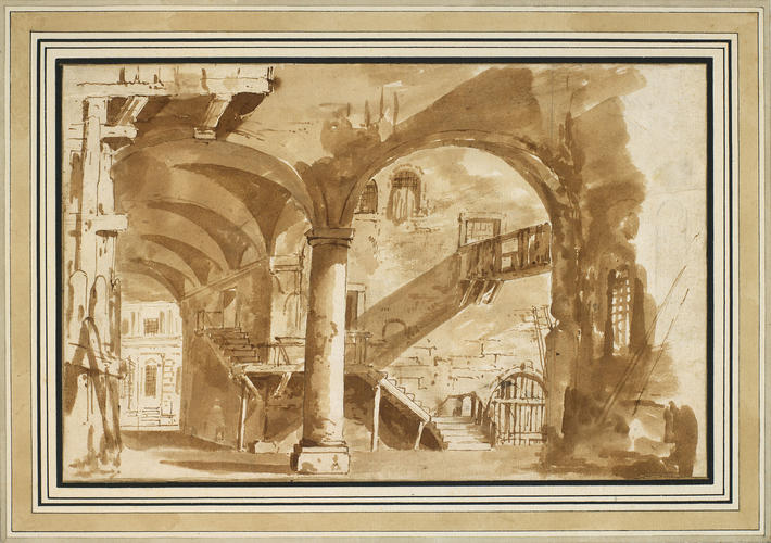 An arcaded court