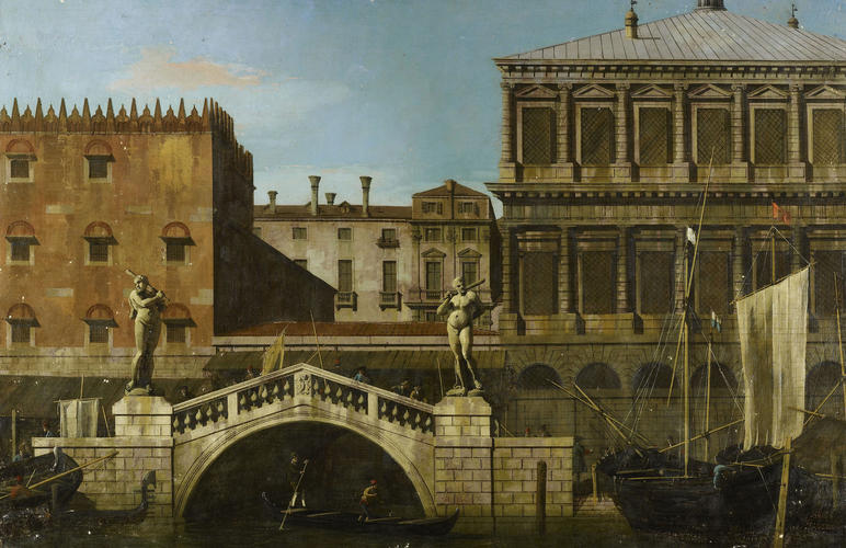 Venice: Caprice View of the Zecca and Granaries with the Ponte della Pescaria