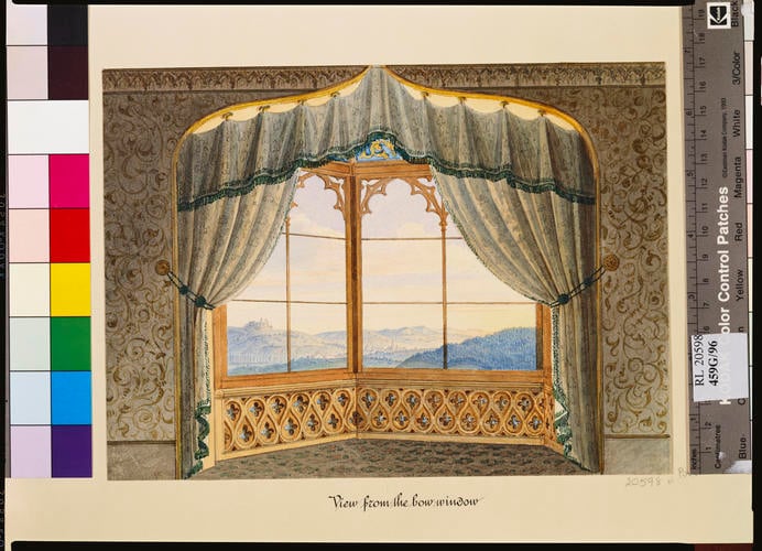 Schloss Callenberg: view from the window of the bow room looking south-east towards Coburg