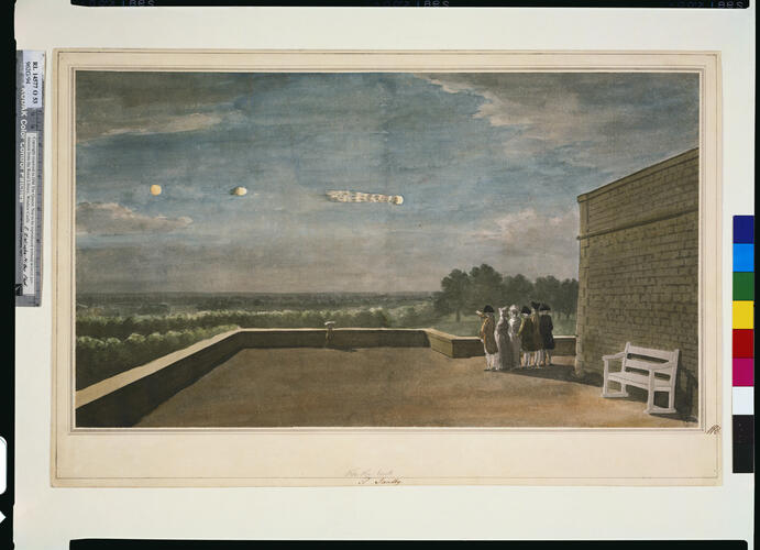 The meteor of 1783 seen from the east end of the North Terrace