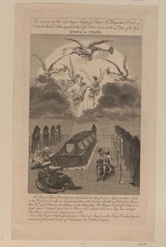 The Remains of His Late Royal Highness, Prince Wm, Augustus, Duke of Cumberland