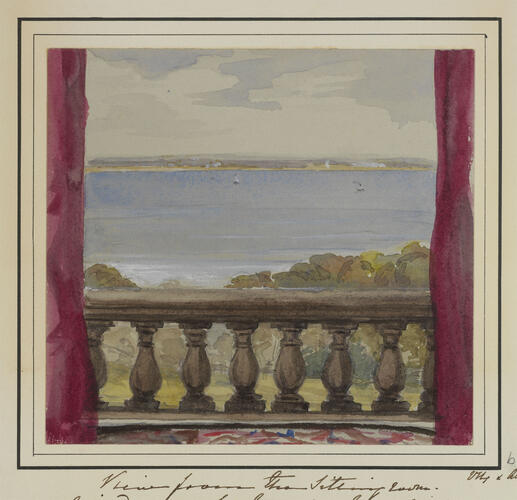 Master: Queen Victoria and Prince Albert's Album Vol. I.
Item: View from the Sitting Room Window of the New House at Osborne