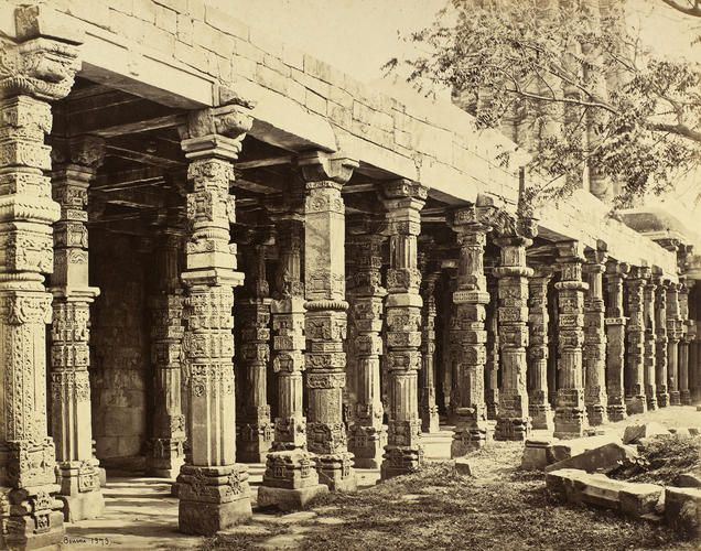 Colonnade of Hindu Pillars, near Kootub, Delhi: Prince of Wales Tour of India 1875-6 (vol. 3) Colonnade of Hindu Pillars, near Kootub, Delhi: Prince of Wales Tour of India 1875-6 (vol. 3)