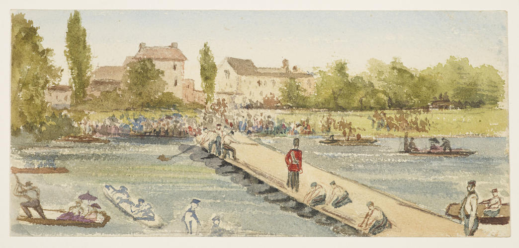 Pontoon Bridge across the Thames at Datchet