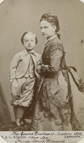 The Grand Duchess of Baden Luise and her Son, Prince Louis William