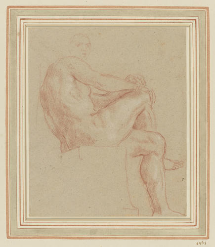 The vault of the church of S Luigi dei Francesi: a study for the right-hand seated figure The vault of the church of S Luigi dei Francesi: a study for the right-hand seated figure