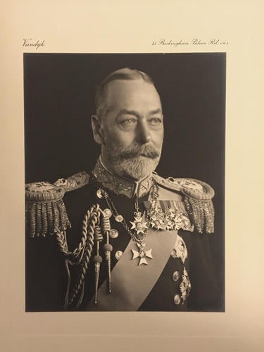 Portrait photograph of King George V (1865-1936), wearing the Admiral of the Fleet Naval uniform, 1935