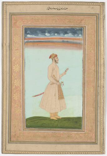 Master: Mughal album of portraits, animals and birds.
Item: Portrait of Lutfullah Khan and painting of a chukar partridge Master: Mughal album of portraits, animals and birds.
Item: Portrait of Lutfullah Khan and painting of a chukar partridge