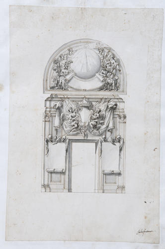 Rome, S. Antonio de' Portoghesi, the decoration for the memorial service to King Pedro II of Portugal