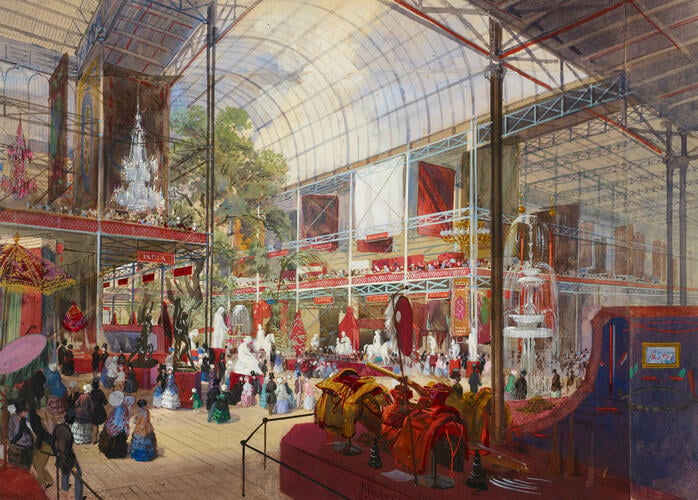 The Great Exhibition: The Transept from the Northern Indian Court