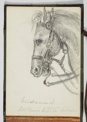 Master: Sketchbook of Princess Louise Balmoral 30 September 1865
Item: A soldier [and] Bridesmaid
