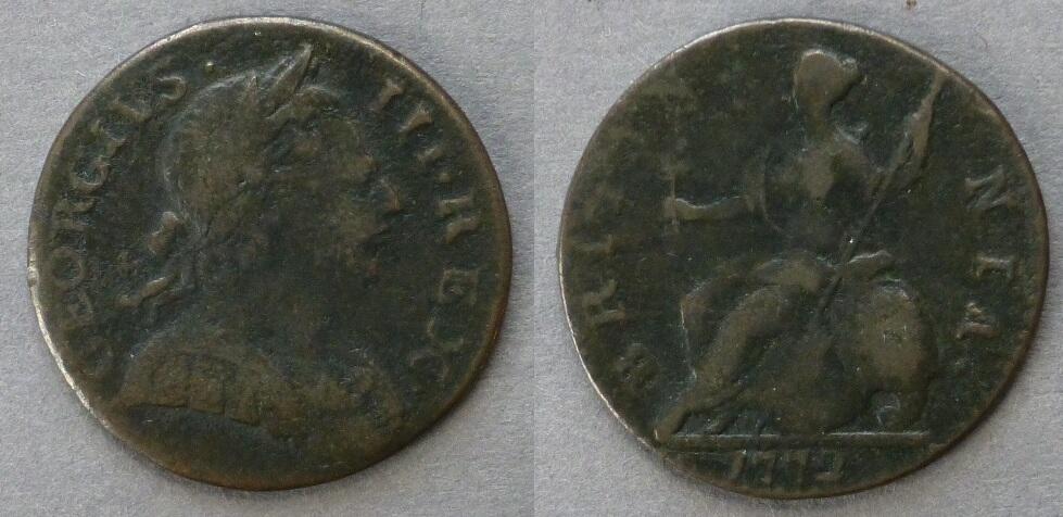Great Britain. George III halfpenny, 1772 Great Britain. George III halfpenny, 1772
