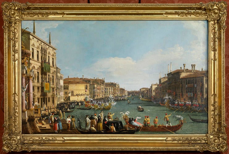 Frame for RCIN 404416, Canaletto, Venice: A Regatta on the Grand Canal