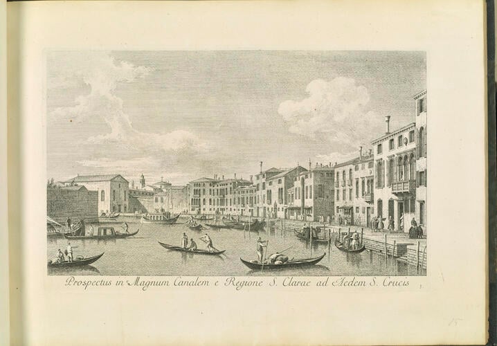 Master: Venetian views after Canaletto
Item: Prospectus in Magnum e Regione S. Clarae ad Aedem S. Crucis