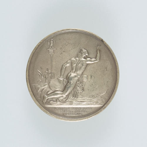 France. Medal commemorating the French army crossing the river Volga 1812 France. Medal commemorating the French army crossing the river Volga 1812