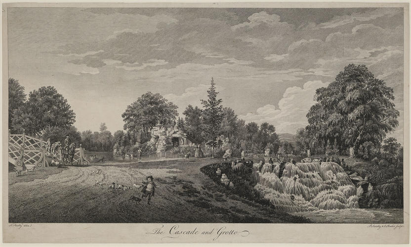 The Cascade and Grotto. [Eight Views of Windsor Great Park]