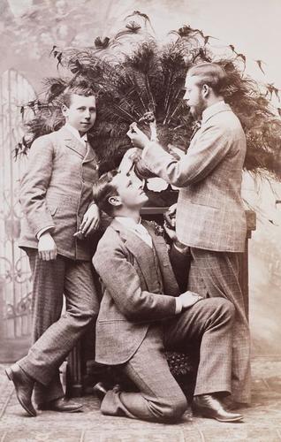 Prince Alfred of Edinburgh, Ernest Louis, Hereditary Grand Duke of Hesse, and Prince George of Wales, Coburg
April 1890