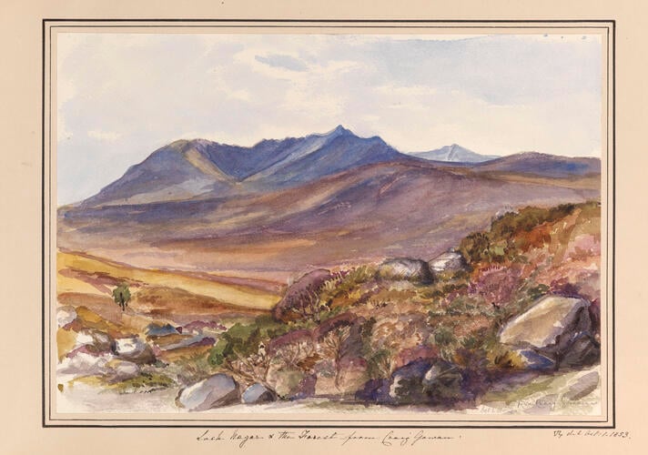 Master: Queen Victoria's Sketchbook 1848-1854
Item: Lochnagar & the Forest from Craig Gowan