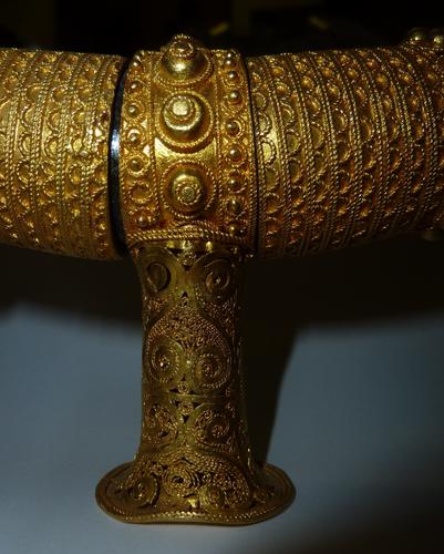 Pair of ceremonial animal horns Pair of ceremonial animal horns