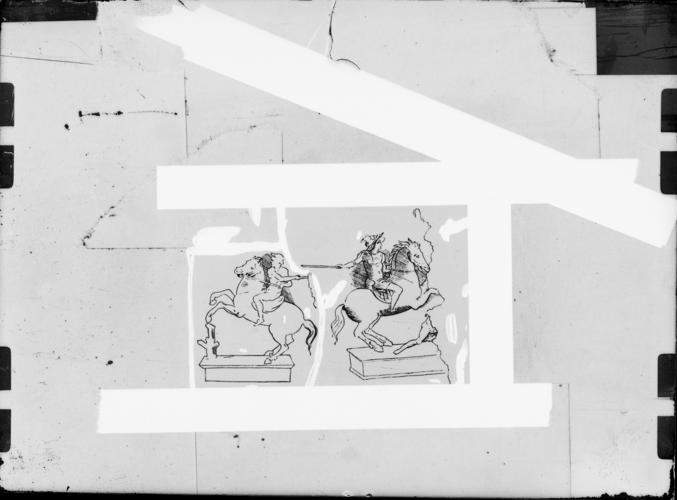 Glass plate negative of a pencil drawing Glass plate negative of a pencil drawing