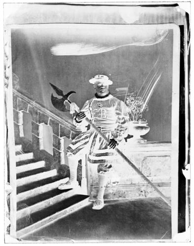 Glass plate negative of a Yeoman of the Guard Glass plate negative of a Yeoman of the Guard