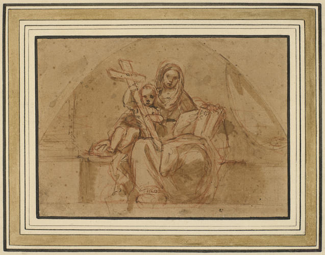 Virgin and Child holding a cross