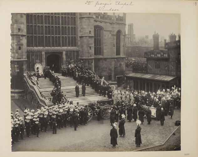 Queen Victoria's funeral cortege outside St George's Chapel, Windsor Castle, 2 February 1901