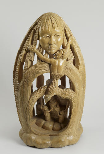 Wooden Carving of 'Chautu's Family'