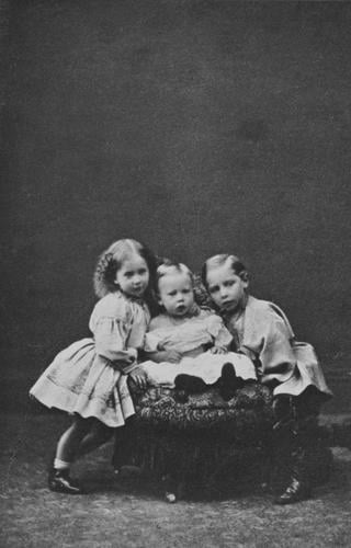 Prince William, Princess Charlotte, and Prince Henry, children of the Crown Prince and Crown Princess of Prussia, Windsor 1863