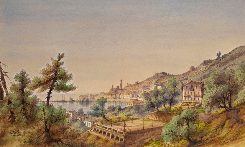Menton, showing the Chalet des Rosiers