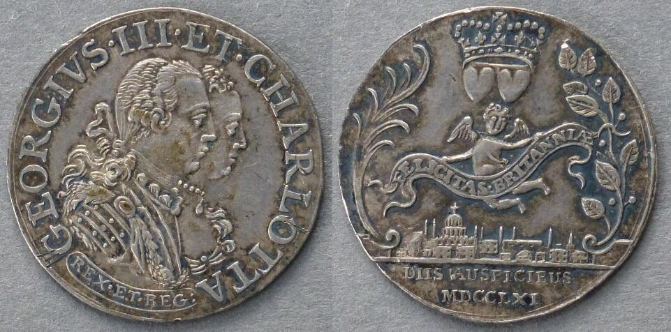 Medal commemorating the Marriage of King George III and Princess Charlotte, 1761 Medal commemorating the Marriage of King George III and Princess Charlotte, 1761