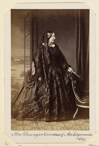 The Dowager Countess of Mount Edgecumbe. 1862. [Royal Household Portraits. Volume 55. ]