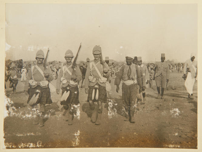 Leaving Wad Hamed: Private Arthur Watts; Private Smith; Private Macdonald [Khartoum 1898]