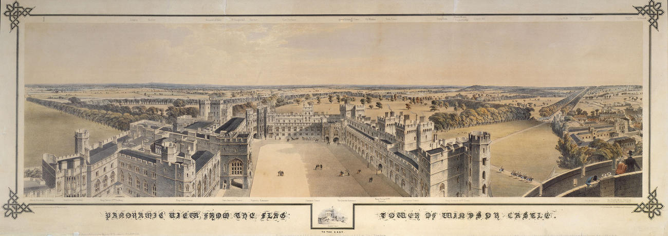 Panoramic View from the Flag Tower of Windsor Castle, to the East