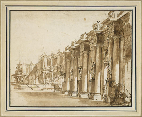 The courtyard of a palace