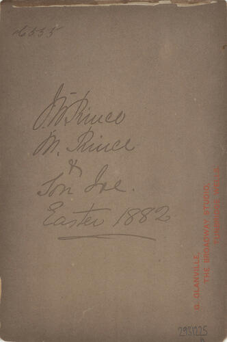 Mr J. W. Prince, Mrs Prince, and son Joe