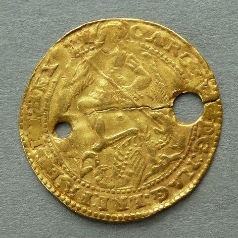 Charles I Angel, mintmark castle